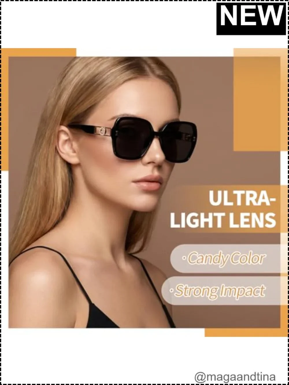 Retro 70s Oversized Square Sunglasses 4 Pack Rhinestone UV400
